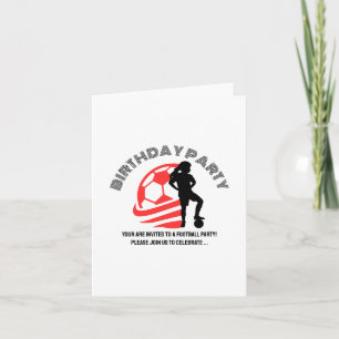Convite Festa de aniversário De Futebol, Presente De Jogad