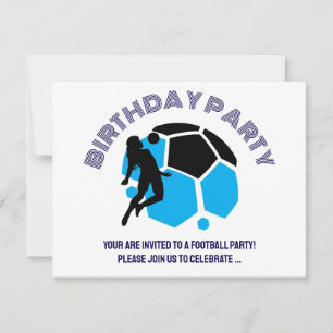 Convite Festa de aniversário De Futebol, Presente De Jogad
