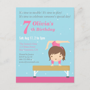 Convite Festa de aniversário de Garota do Equilíbrio Bonit