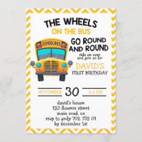 Festa de aniversário de Garoto Amarelo de Ônibus E