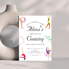 Convite Festa de aniversário de ginástica moderna