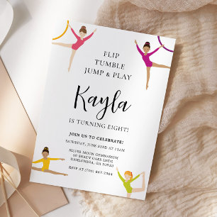 Convite Festa de Aniversário de Ginástica Moderna Minimali