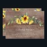 Convite Festa de aniversário de Girassol Amarelo Rústica<br><div class="desc">Lindos girassóis amarelos amarelos buquês florais incluindo girassóis,  margaridas,  larkspur,  bagas e verde. Visite nosso compro para ver toda nossa coleção floral de girassol</div>