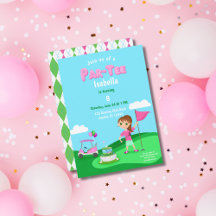 Festa de Aniversário de Golfe da Menina Chibi Par-