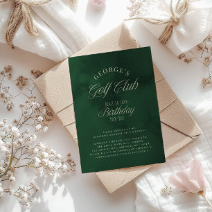 Convite Festa de aniversário de Golfe Elegante Hole-in-One