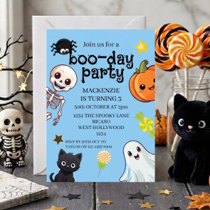 Convite Festa de Aniversário de Halloween Spooky Boo-Day