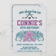 Festa de aniversário De Hóquei No Gelo, Roxo Qualq