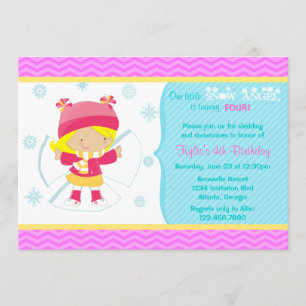 Convite Festa de aniversário de inverno para as crianças