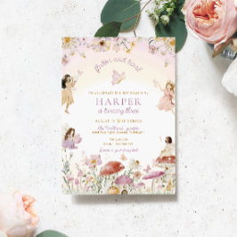 Convite Festa de aniversário de Jardim Fada