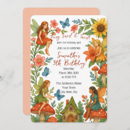 Convite Festa de aniversário de Jardim Láteo Selvagem -