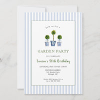 Festa de aniversário de jardinagem de tópicos de a