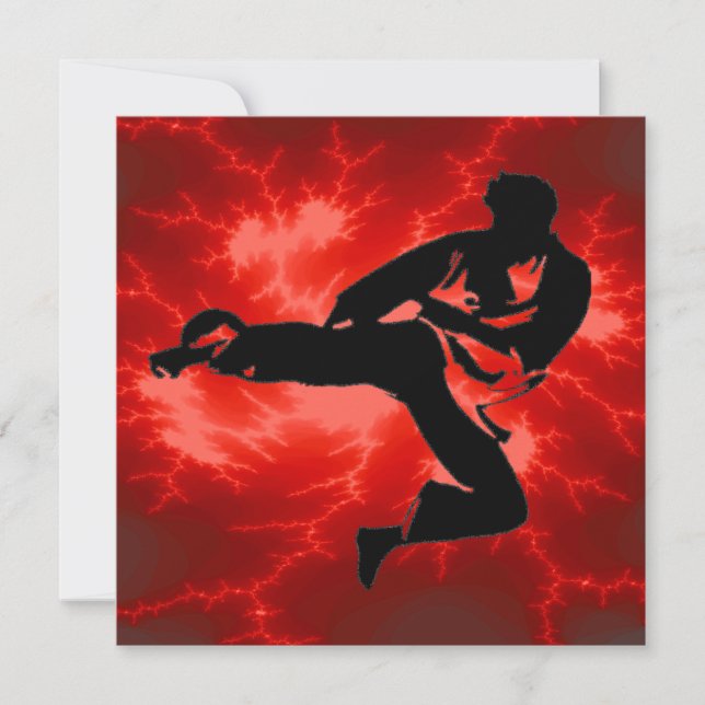 Convite Festa de aniversário de Karate Boys (Frente)