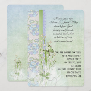 Convite festa de aniversário de lírio-do-vale