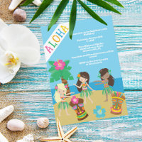 Festa de aniversário de Luau Dançante de Hula de P