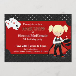 Convite Festa de aniversário de Mágica