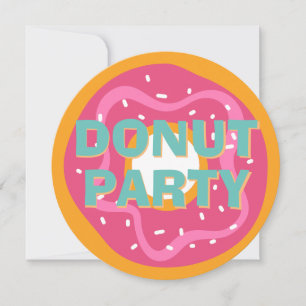 Convite Festa de Aniversário de Menina com Donut
