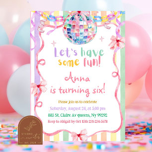 Convite Festa de Aniversário de Menina Fantasia Pastel Col