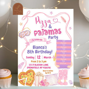 Convite Festa de Aniversário de Menina Loura com Laço Rosa