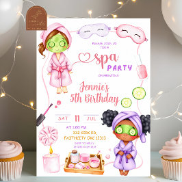 Convite Festa de Aniversário de Menina no Spa Fofa