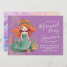 Festa de aniversario de meninas de Sereia Roxo