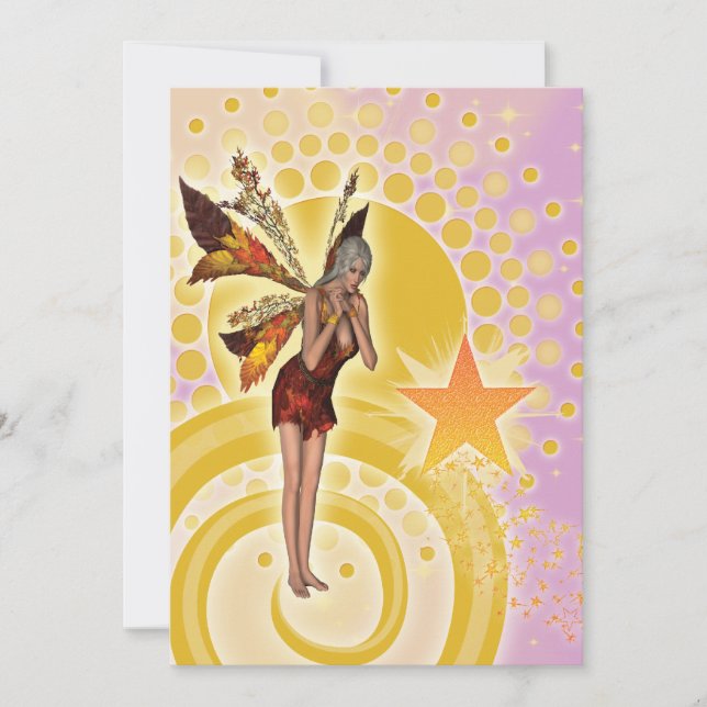 Convite Festa de aniversario de meninas feericamente (Frente)