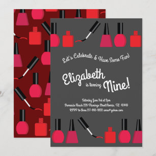 Convite Festa de aniversario de meninas para crianças pol