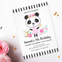 Festa de aniversario de meninas rosa-branca-panda