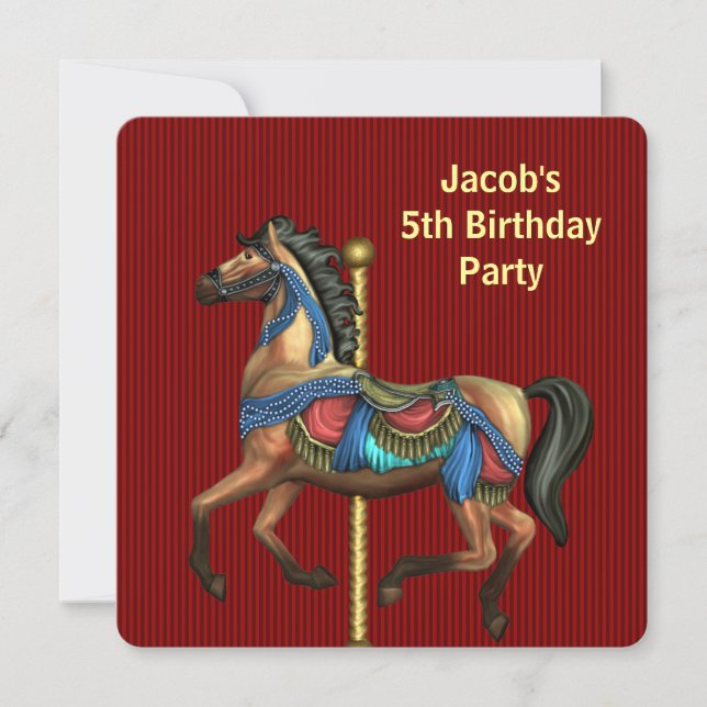 Convite Festa de Aniversário de Meninos Qualquer Número (Frente)