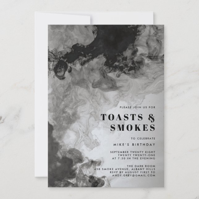 Convite Festa de aniversário de mens (Frente)