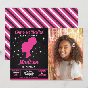 Convite Festa de Aniversário de Moda das Melhores Amigas B