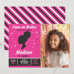 Convite Festa de Aniversário de Moda das Melhores Amigas B