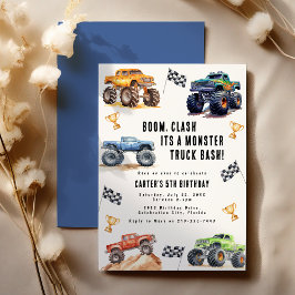 Convite Festa de aniversário de Monstros de Crianças Moder