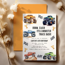 Convite Festa de aniversário de Monstros de Crianças Moder