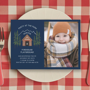 Convite Festa de aniversário de Montanha do Exterior da Ca