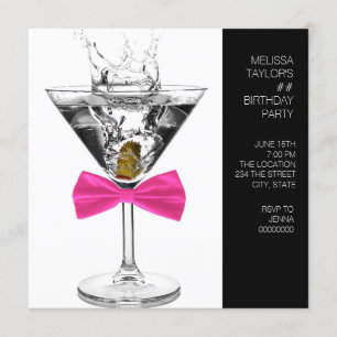 Convite Festa de Aniversário de Mulher com Número Qualquer