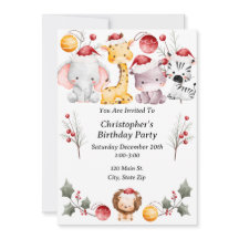 Festa de aniversário de Natal da criança