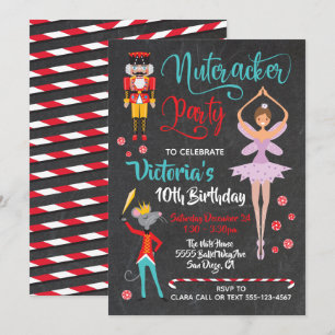 Convite Festa de aniversário de Natal do balé