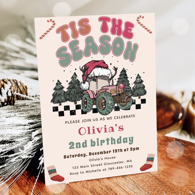 Convite Festa de aniversário de Natal do Caminhão de inver (Criador carregado)