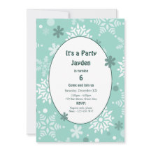 Festa de aniversário de Natal dos Flocos de Neve d