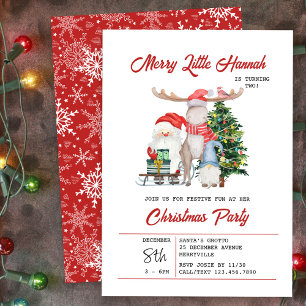 Convite Festa de Aniversário de Natal dos Pequenos e Fofos