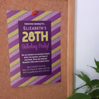 Festa de aniversário de Nome e Idade Roxo Celta