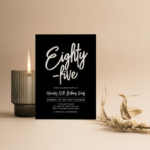 Convite Festa de Aniversário de Oitenta e Cinco 85 Anos   