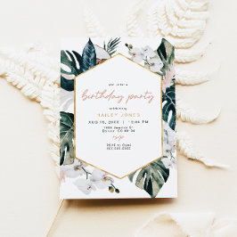 Convite Festa de aniversário de Pampas Tropicais de Palma 