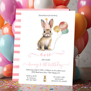 Convite Festa de aniversário de Páscoa Bunny 1