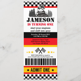 Convite FESTA DE ANIVERSÁRIO de Passagem de Tíquete Quad d