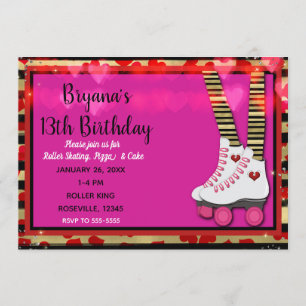 Convite Festa de Aniversário de Patinação sobre Rodas Vale