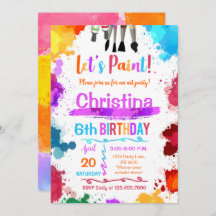 Festa de aniversário de pintura em vamos branco