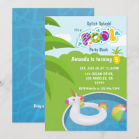 Festa de Aniversário de Piscina com Flutuador de U
