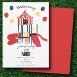 Convite Festa de aniversário de playground no Park Kids<br><div class="desc">Um tema de festa de aniversário do playground "Party in the park" bonito. Um design de convite de aniversário de criança personalizado perfeito para um tema de festa de aniversário do parque de diversões. Personalize este convite de aniversário do " Party in park" com o seu próprio texto e faça...</div>