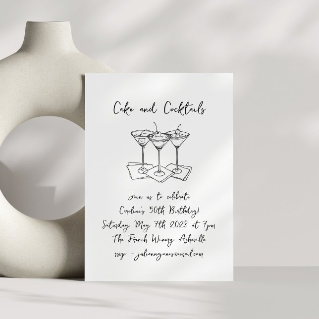 Convite Festa de aniversário de Portas de Coquetéis de Bol (Criador carregado)